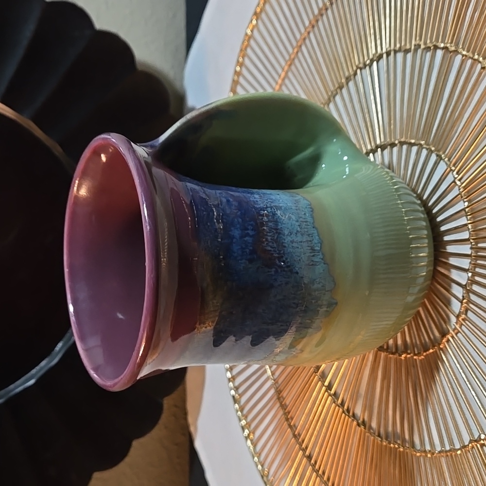 Neher Pottery Multicolor Handwarmer Right Hand Mug.